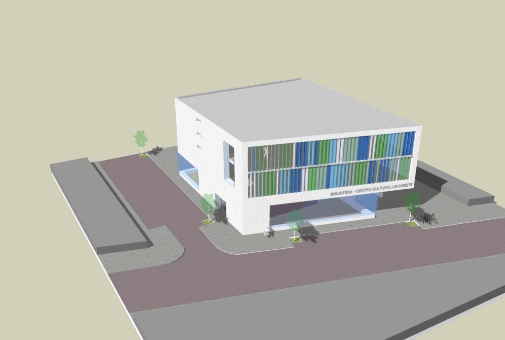 Render aéreo de Biblioteca de Cheste